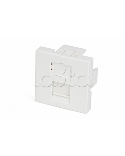 Вставка 45x45 (аналог Mosaic) для 1 модуля формата Keystone Jack, со шторкой Hyperline SIP2-1K-M45-45 в Волгограде Модули Keystone Pintop.ru