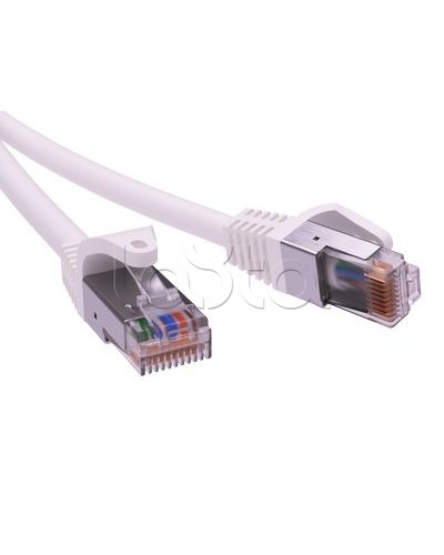 Патч-корд экранированный CAT5E F/UTP 4х2, LSZH, белый, 3м DKC RN5EFU4530WH в Волгограде Патчкорды (медные) Pintop.ru