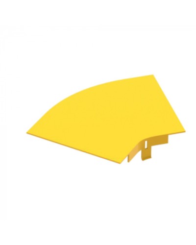 Крышка горизонтального поворота 45° оптического лотка 240 мм, желтая LANMASTER (LAN-OT240-HC45C) в Волгограде Аксессуары для лотков Pintop.ru