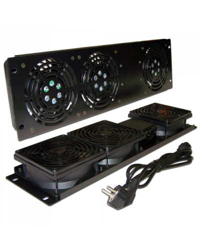 Блок 3-х вентиляторов 19 вертикальный, без термостата, 3U TWT (TWT-CB-FANV3-RACK) в Волгограде Вентиляторные модули Pintop.ru