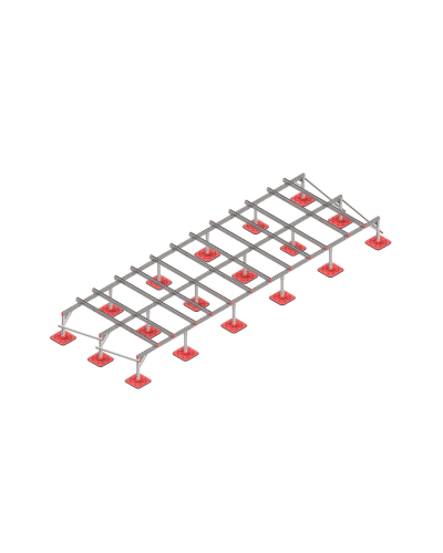 Опорная конструкция для установки оборудования TECHNORAPTOR FOOT 6000х2000 КМ-профиль (KM-TR-F-SSEI-6000-2000) в Волгограде Системы видеонаблюдения Pintop.ru