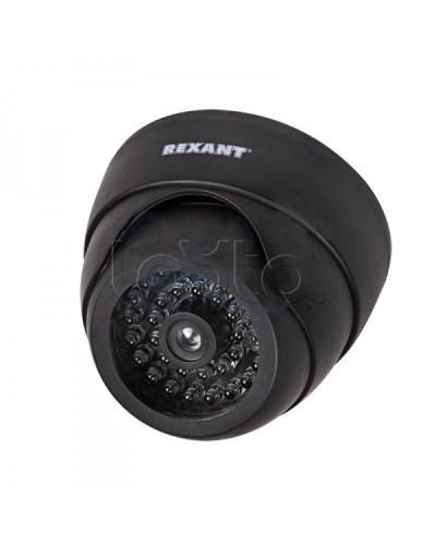 Муляж внутренней купольной камеры видеонаблюдения с вращающимся объективом и мигающим красным светодиодом REXANT 45-0230 в Волгограде Муляжи камер Pintop.ru