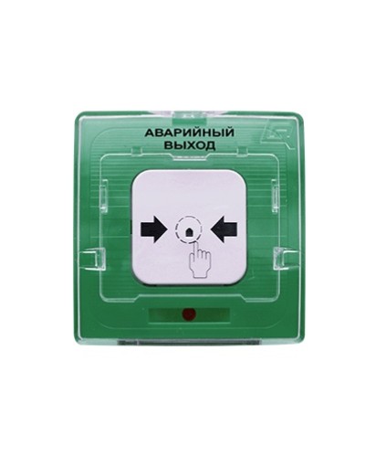 Устройство дистанционного пуска Рубеж УДП 513-10 Аварийный выход (зеленый) в Волгограде Пожарные извещатели Pintop.ru