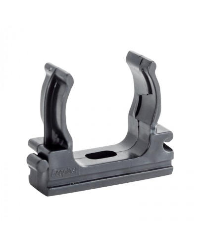 CF32G Держатель (клипса), без галогена, для труб D32мм, цвет чёрный (10шт) Экопласт (41732-10HF-BL) в Волгограде Держатели, клипсы, скобы Pintop.ru