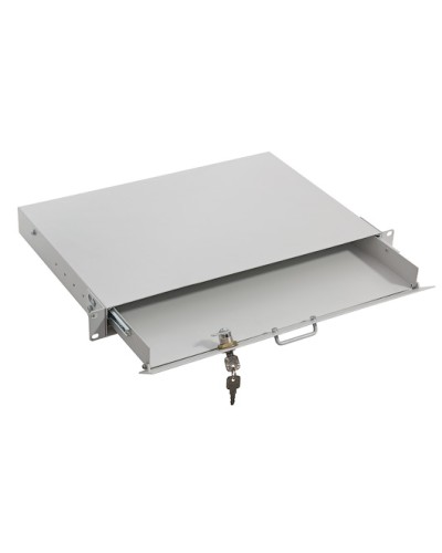 Полка под клавиатуру, выдвижная 1U TLK TLK-KB1-GY в Волгограде Полки для шкафов и стоек Pintop.ru