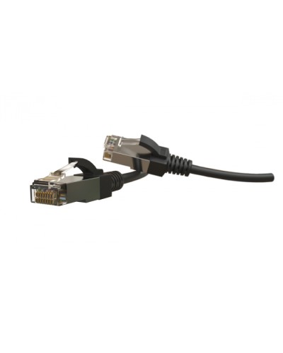 Патч-корд S/FTP Hyperline (PC-LPT-SFTP-RJ45-RJ45-C6-2M-LSZH-BK) в Волгограде Патчкорды (медные) Pintop.ru