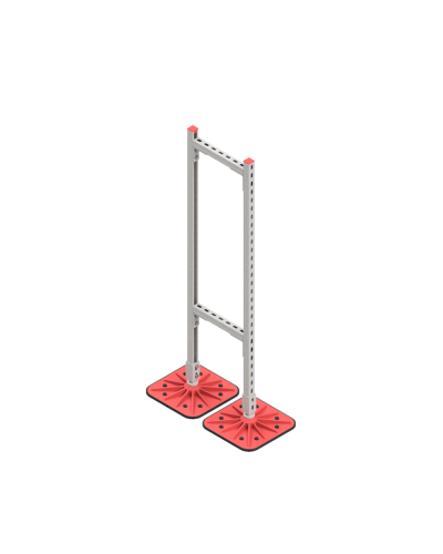 Опорная конструкция для горизонтальных прямоугольных воздуховодов и металлических лотков кабеленесущих систем TECHNORAPTOR FOOT 350х1500 HD КМ-профиль (KM-TR-F-SSHRAD-350-1500 HD) в Волгограде Системы видеонаблюдения Pintop.ru