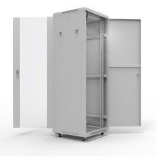 19" Напольный шкаф Standart 32U 600х800 мм, передняя дверь стекло, задняя металл, RAL 7035 REXANT (04-2311)