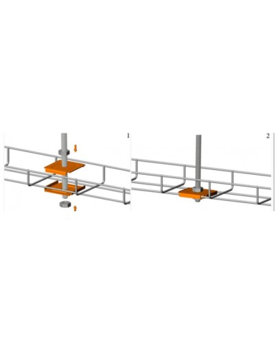 Фиксатор для подвеса проволочного лотка на шпильке Промрукав (PR08.5214) в Волгограде Аксессуары для лотков Pintop.ru