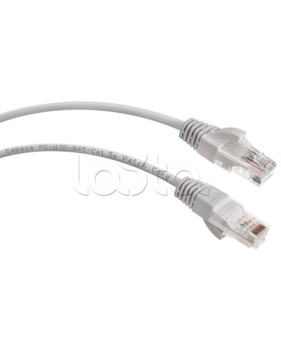 Шнур коммутационный 2xRJ-45/8P8C U/UTP кат.5е (0,3 м) Cabeus PC-UTP-RJ45-Cat.5e-0.3m в Волгограде Патчкорды (медные) Pintop.ru