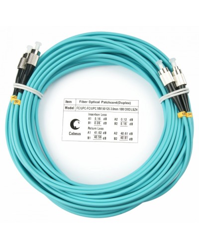 Шнур оптический duplex FC-FC 50/125 mm OM3 25м LSZH Cabeus FOP-50-FC-FC-25m в Волгограде Патч-корды и пигтейлы Pintop.ru