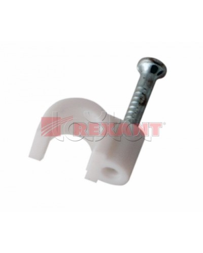 Крепеж кабеля круглый 8мм (10шт/уп) REXANT 07-4008 в Волгограде Держатели, клипсы, скобы Pintop.ru