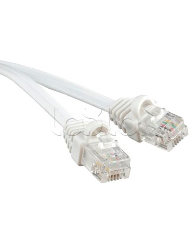 Патч-корд 6p4c телефонный, 3 м, белый Cabeus PC-TEL-RJ12-3m в Волгограде Патчкорды (медные) Pintop.ru