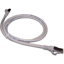 Патч-корд RJ45 - RJ45, 4 пары, FTP, категория 6A, 0.5 м, серый LANMASTER LAN6A-S45-45-0.5-GY