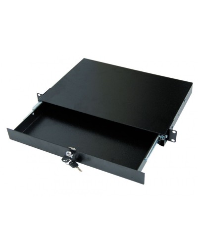 Полка под клавиатуру, выдвижная 1U TLK TLK-KB1-BK в Волгограде Полки для шкафов и стоек Pintop.ru