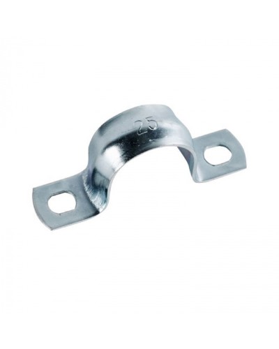 Скоба оцинк. с двумя отверстиями, для трубы D25мм (5шт) Экопласт (43625-5) - Скоба оцинкованная с двумя отверстиями, для трубы D25мм (5шт) Экопласт в Волгограде Держатели, клипсы, скобы Pintop.ru