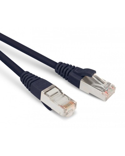 Патч-корд экранированный Hyperline PC-LPM-STP-RJ45-RJ45-C6-0.5M-LSZH-BK в Волгограде Патчкорды (медные) Pintop.ru