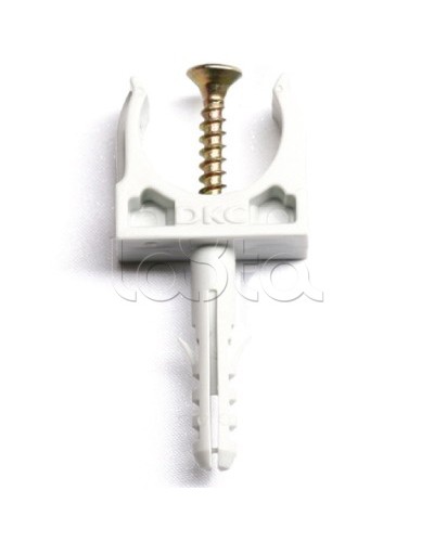 Держатель с защелкой и дюбелем, д.20 мм DKC 51320 в Волгограде Держатели, клипсы, скобы Pintop.ru