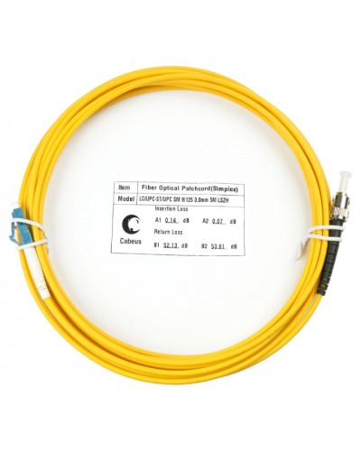 Шнур оптический simplex LC-ST 9/125 sm 7м LSZH Cabeus FOP(s)-9-LC-ST-7m в Волгограде Патч-корды оптические Pintop.ru