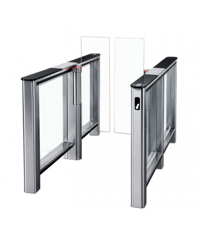 Турникет PERCo-ST-01 (с крышками из закаленного стекла с центральной вставкой из нерж. сталь со створками 575) в Волгограде Турникеты Pintop.ru