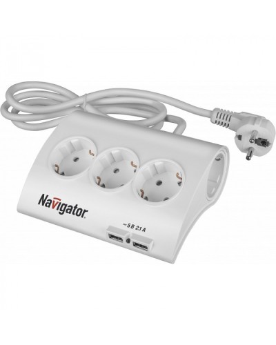 Удлинитель Navigator 71 544 NPE-USB-05-180-ESC-3X1.0 в Волгограде Блоки розеток Pintop.ru