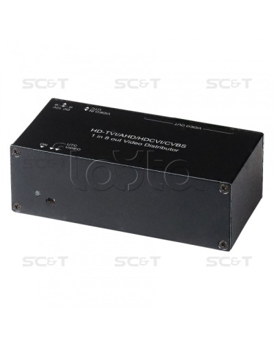 Распределитель видеосигнала HDCVI/HDTVI/AHD SC&T CD108HD в Волгограде Видеоусилители, Модуляторы, Делители Pintop.ru