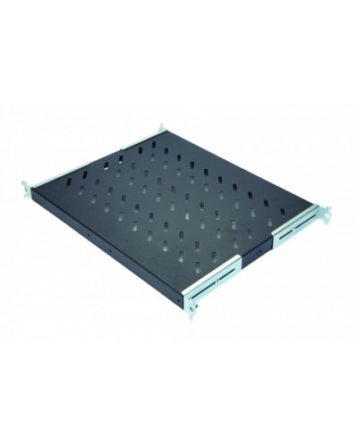 Полка стационарная 1U до 50 кг, 570 мм, черный антрацит Eurolan 60A-01-80-09BL в Волгограде Полки для шкафов и стоек Pintop.ru