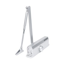 Доводчик NOTEDO DC-110 DA EN3-4, с задержкой закрывания, с рычажной тягой, (коричневый) (RAL8016)