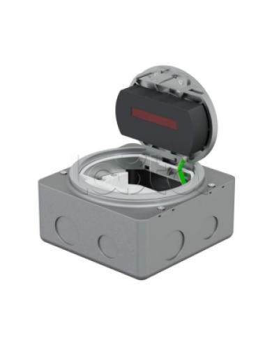 LUK/1,5BR66 Люк в пол на 1,5 поста (45х45мм), с суппортом и коробкой, латунь IP66 (70030) в Волгограде Системы лючков и колонн Pintop.ru