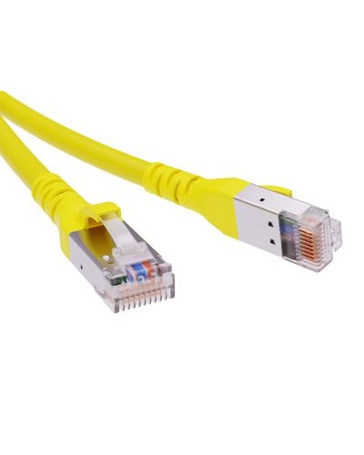 Патч-корд экранированный CAT6A SF/UTP 4х2, LSZH, желтый, 1.5м DKC RN6ASF4515YL в Волгограде Патчкорды (медные) Pintop.ru