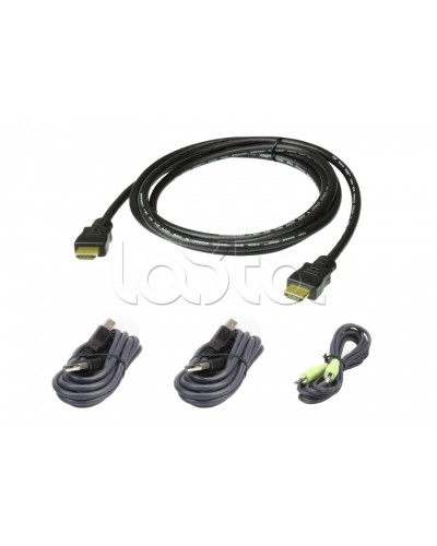 Комплект кабелей USB, HDMI для защищенного KVM-переключателя (1.8м) ATEN 2L-7D02UHX4 в Волгограде Видеоусилители, Модуляторы, Делители Pintop.ru