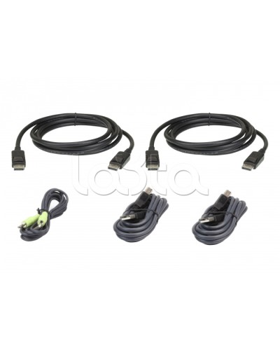 Комплект кабелей USB, DisplayPort, Dual Display для защищенного KVM-переключателя (3м) ATEN 2L-7D03UDPX5 в Волгограде Видеоусилители, Модуляторы, Делители Pintop.ru