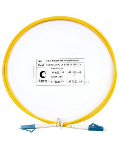 Шнур оптический simplex LC-LC 9/125 SM 1 м LSZH Cabeus FOP(s)-9-LC-LC-1M в Волгограде Патч-корды оптические Pintop.ru