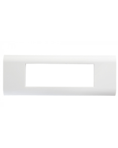 Рамка горизонтальная французский стандарт 6 модулей 45 × 22,5 мм, белый Eurolan (16M-00-26WT) в Волгограде Комбинированные настенные розетки Pintop.ru