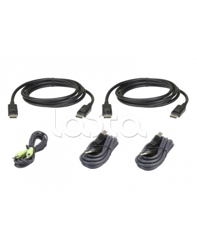 Комплект кабелей USB, DisplayPort, Dual Display для защищенного KVM-переключателя (1.8м) ATEN 2L-7D02UDPX5 в Волгограде Видеоусилители, Модуляторы, Делители Pintop.ru