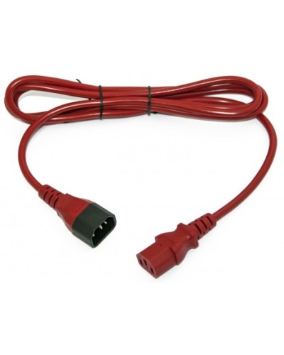 Кабель питания монитор-компьютер Hyperline PWC-IEC13-IEC14-3.0-RD в Волгограде Патч-корды и пигтейлы Pintop.ru