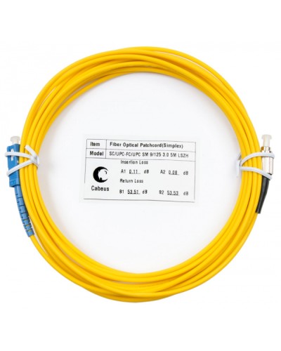 Шнур оптический simplex SC-FC 9/125 sm 7м LSZH Cabeus FOP(s)-9-SC-FC-7m в Волгограде Патч-корды оптические Pintop.ru