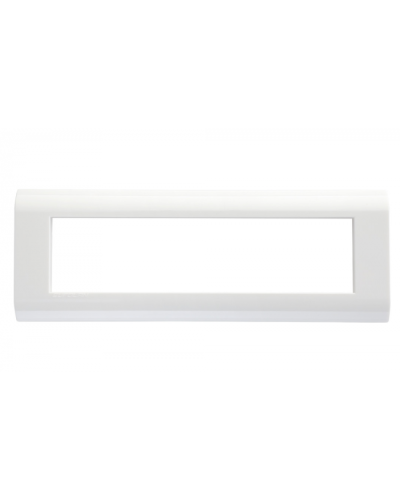 Рамка горизонтальная французский стандарт 8 модулей 45 × 22,5 мм, белый Eurolan (16M-00-28WT) в Волгограде Комбинированные настенные розетки Pintop.ru