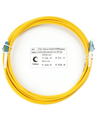 Шнур оптический simplex LC-LC 9/125 SM 10 м LSZH Cabeus FOP(s)-9-LC-LC-10M в Волгограде Патч-корды оптические Pintop.ru