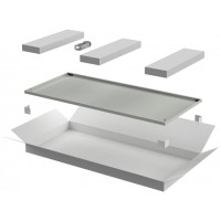 ITK LINEA E Дверь металлическая 600мм шкафа 47U сер. (LE35-47U6X-DM)