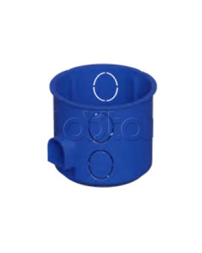 Коробка установочная D68x62мм со стык. ушками, межцентр. 71мм, IP20, цвет синий (1шт) Экопласт (44659-1) в Волгограде Распределительные коробки Pintop.ru