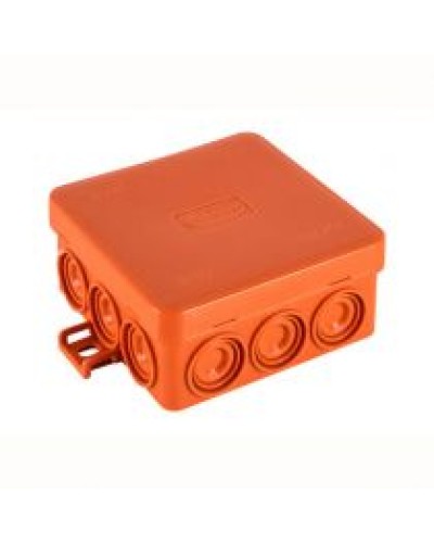 Экопласт JBL085 Коробка огн. E110, о/п 85х85х38мм, без галогена, 12 вых., IP55, цвет оранж. в Волгограде Распределительные коробки Pintop.ru