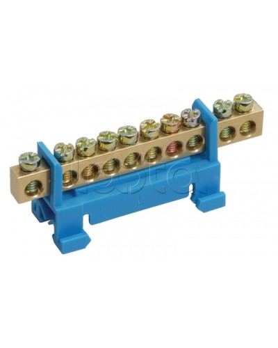 Шина нулевая с DIN-изолятором ШНИ-6x9-10-С-С IEK YNN10-69-10P-K07 в Волгограде Клеммные колодки Pintop.ru