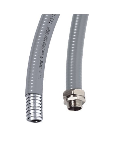 Металлорукав DN 15мм в гладкой ПВХ изоляции, Dвн 15,5 мм, Dнар 21,0, IP66, 50 м, цвет серый DKC 6070R-16 в Волгограде Крепежные изделия Pintop.ru