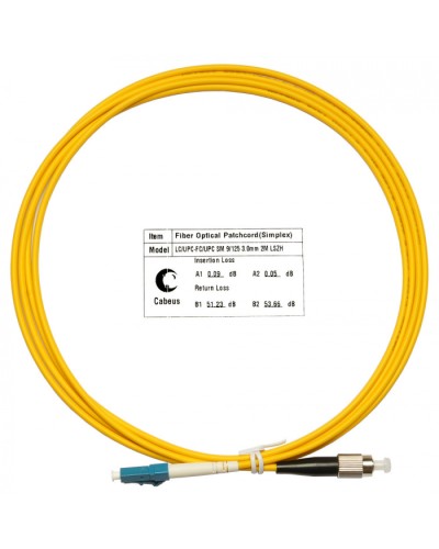 Шнур оптический simplex LC-FC 9/125 sm 2м LSZH Cabeus FOP(s)-9-LC-FC-2m в Волгограде Патч-корды оптические Pintop.ru