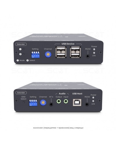 HDMI KVM удлинитель сигнала HDMI SC&T HKM01-4K6G в Волгограде Видеоусилители, Модуляторы, Делители Pintop.ru