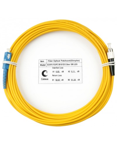 Шнур оптический simplex SC-FC 9/125 sm 15м LSZH Cabeus FOP(s)-9-SC-FC-15m в Волгограде Патч-корды оптические Pintop.ru