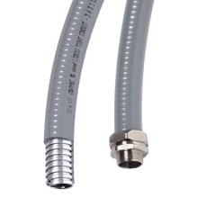 Металлорукав DN 15мм в гладкой ПВХ изоляции, Dвн 15,5 мм, Dнар 21,0, IP66, 50 м, цвет серый DKC 6070R-16