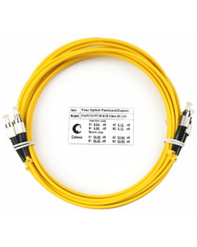 Шнур оптический SM 9/125 duplex FC/FC (5 м) Cabeus FOP(D)-9-FC-FC-5M в Волгограде Патч-корды оптические Pintop.ru