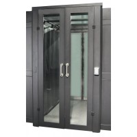Дверь коридора распашная 1200 мм для шкафов LANMASTER DCS 42U, стекло,key-card замок LANMASTER LAN-DC-HDRML-42Ux12